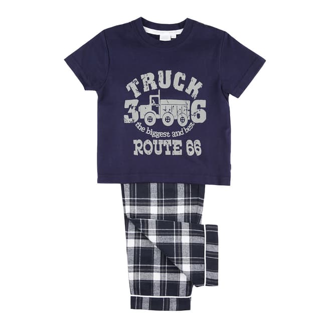 Mini Vanilla Boy's Navy Truck Pyjama