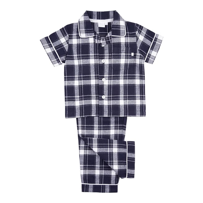 Mini Vanilla Boy's Grey Black Traditional Check Pyjamas