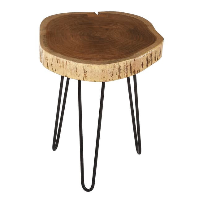 Fifty Five South Nandri Side Table, Black Powder Coated Iron