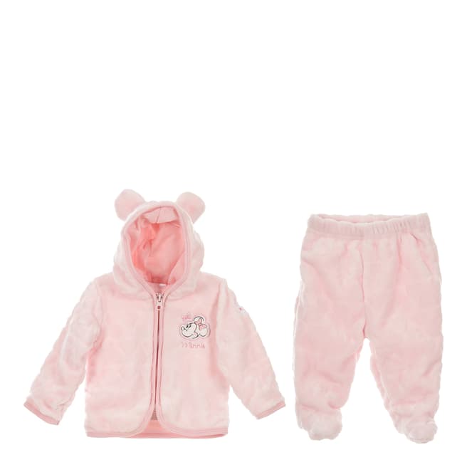 Disney Girls Pink Minnie Mouse Cardigan and Trouser Set