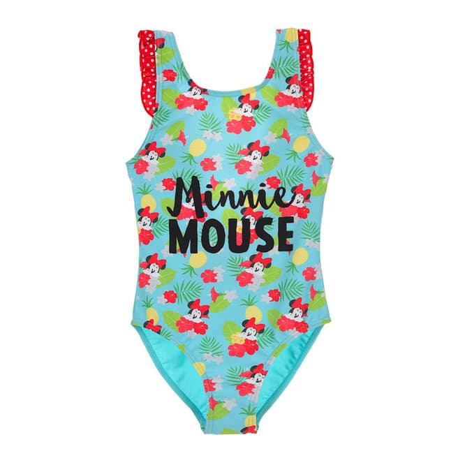 Disney Girls Turquoise Minnie Mouse Swimsuit