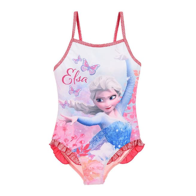 Disney Girls Light Pink Frozen Swimsuit