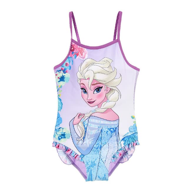 Disney Girls Purple Frozen Swimsuit