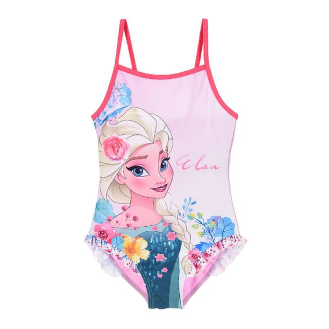 Disney Girls Pink Frozen Swimsuit