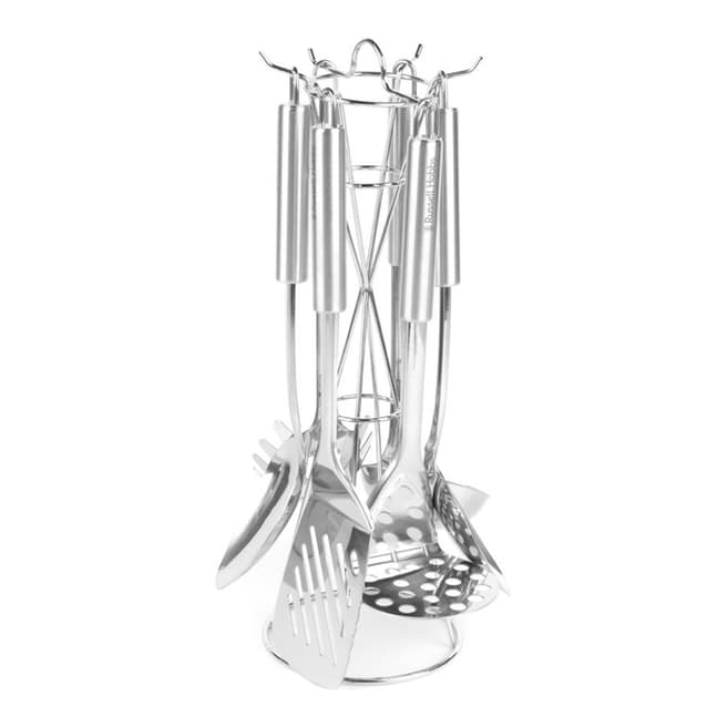Russell Hobbs 6 Piece Stainless Steel Kitchen Utensil Set with Stand