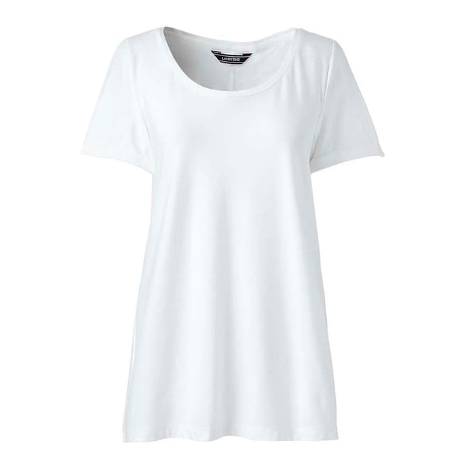Lands End White Modal Jersey Top