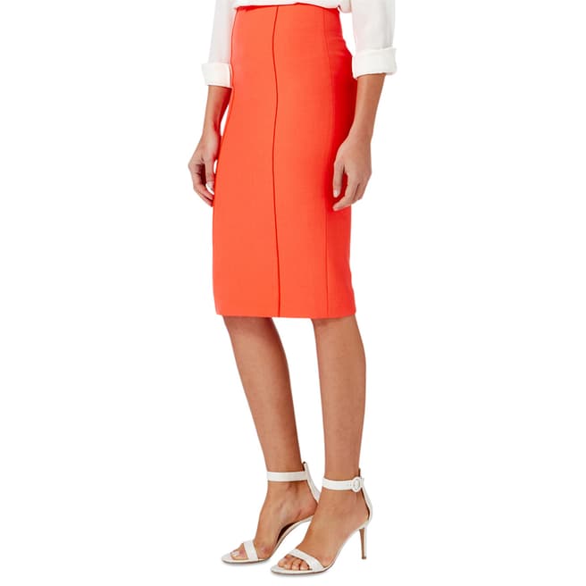Amanda Wakeley Bright Orange Horizon Sculpted Skirt