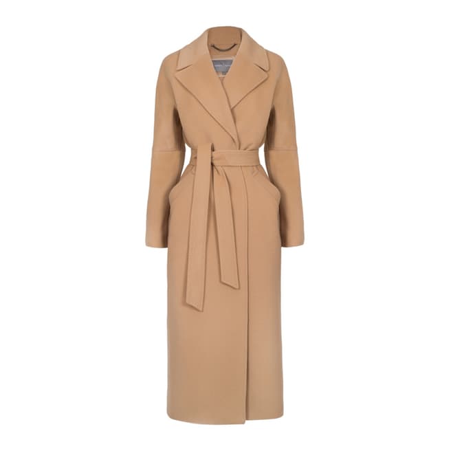Grace & Oliver Camel Wool and Cashmere Blend Anais Coat 