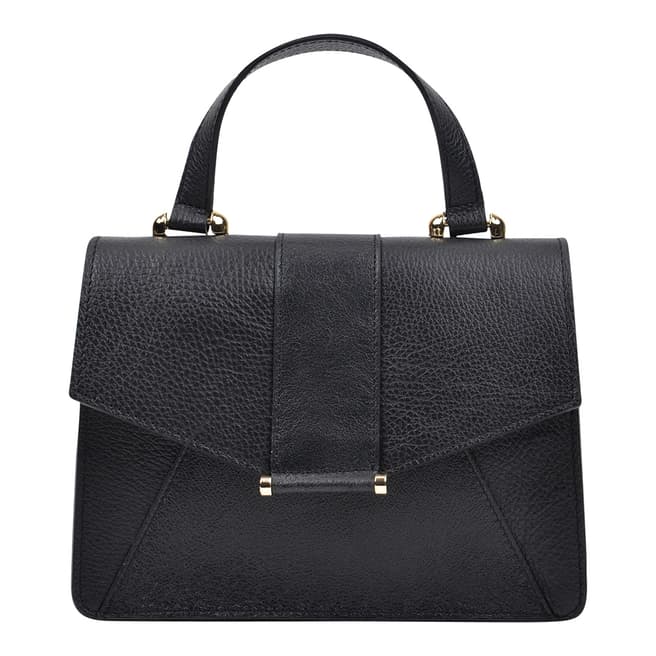 Anna Luchini Black Leather Shoulder Bag