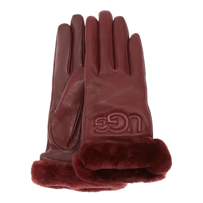 UGG Port Classic Leather Logo Gloves