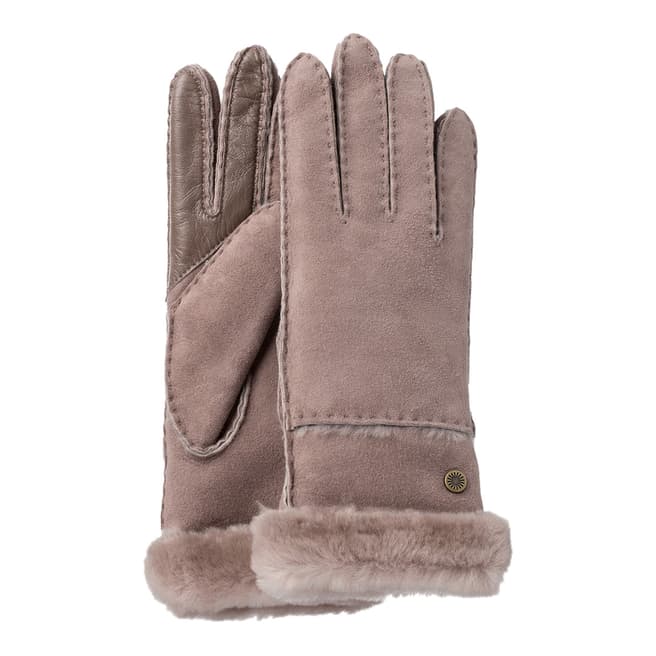 UGG Taupe Sheepskin Exposed Slim Tech Glove
