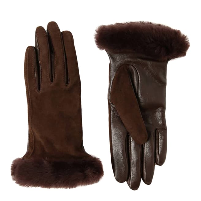 UGG Brown Classic Suede Smart Gloves