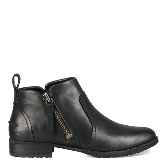 UGG Black Aureo Leather Ankle Boot