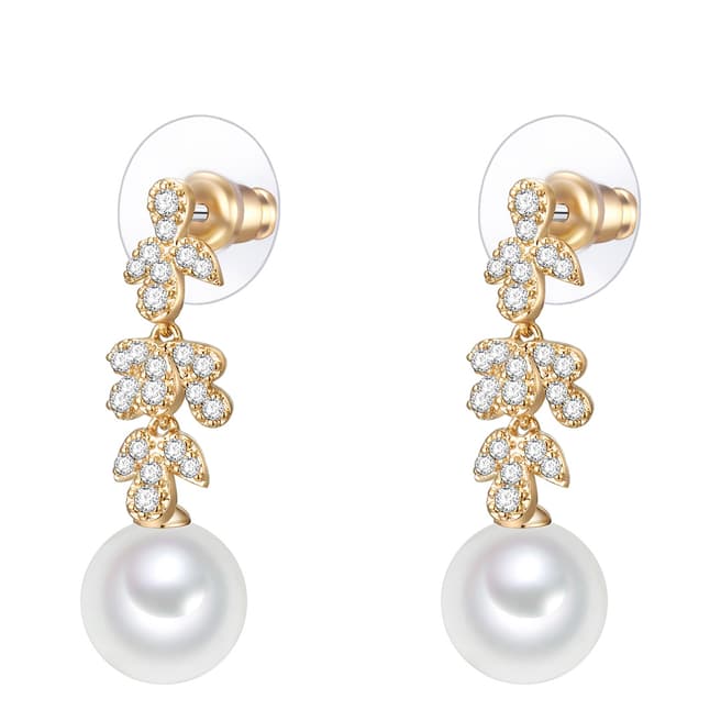 Perldesse Organic White Pearl Drop stud earring