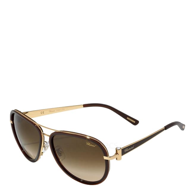 Chopard Unisex Brown / Rose Gold Chopard Sunglasses 58mm