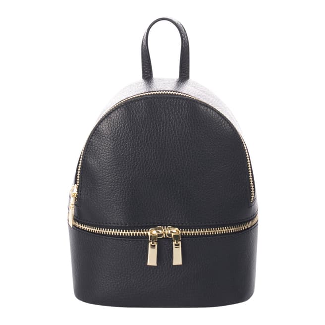 Giorgio Costa Black Leather Backpack