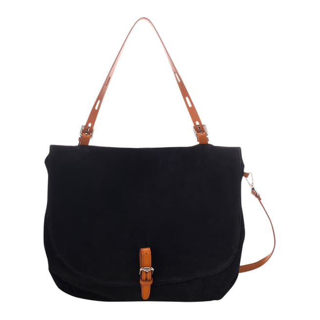 Markese Black / Tan  Suede Handbag