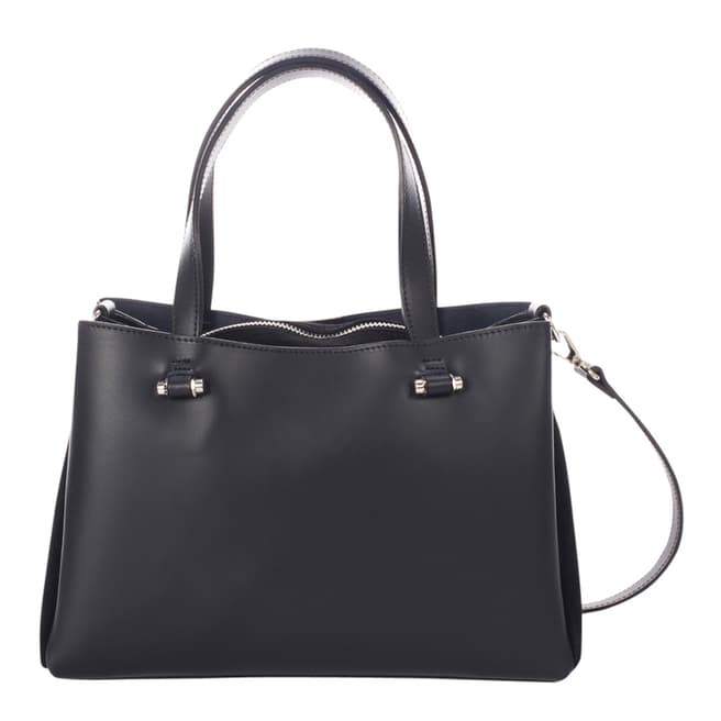 Giorgio Costa Black Leather Top Handle Bag