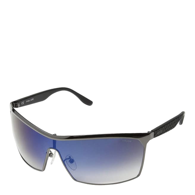 Police Men's Black / Blue Textured Police Sunglasses 99mm