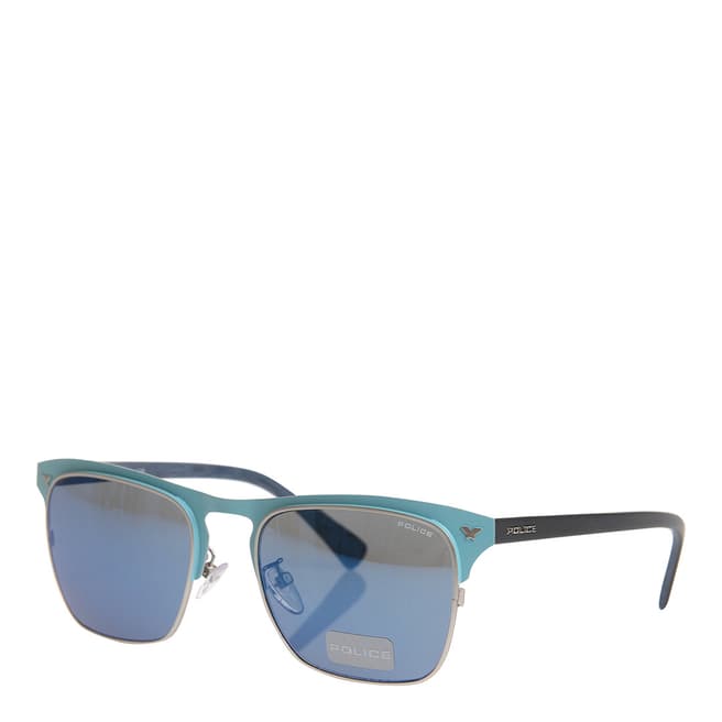 Police Men's Palladium / Blue Mirrored Police Sunglasses 54mm