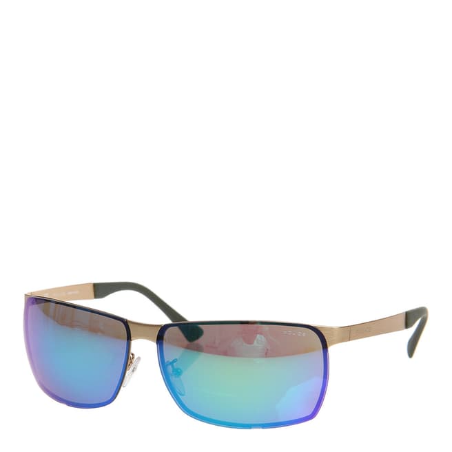 Police Men's Gold / Blue Mirrored Police Sunglasses 65mm
