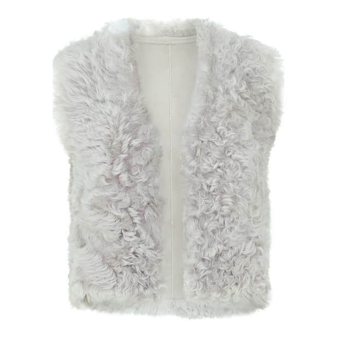 Gushlow & Cole Grey Cropped Shearling Gilet
