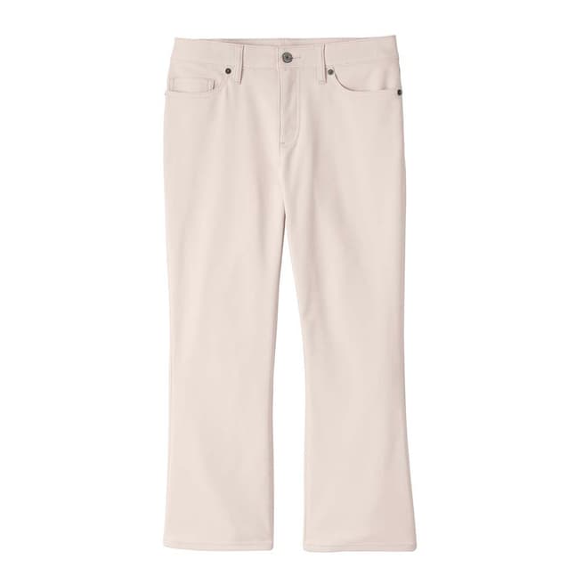 Lands End Oyster Blush Mid Rise Kick Cropped Trousers