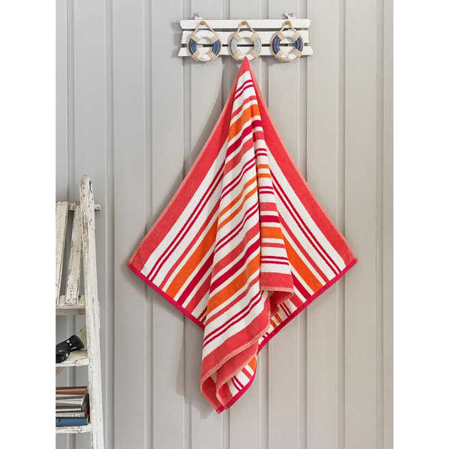Deyongs Marbella Stripe Beach Towel, Pink