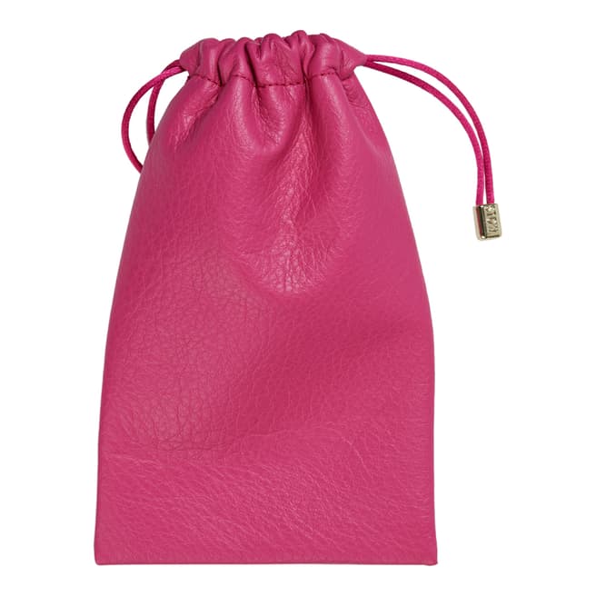 Stow Miami Pink Leather Accessories Pouch