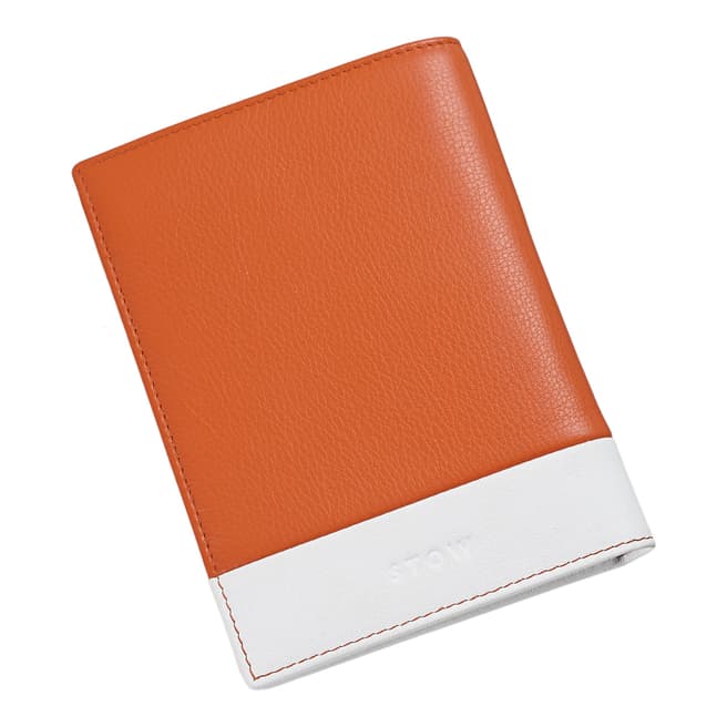 Stow Amber Orange Passport Wallet