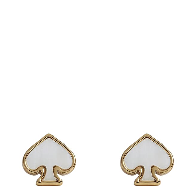 Kate Spade Cream/Multi Signature Spade Stud Earrings