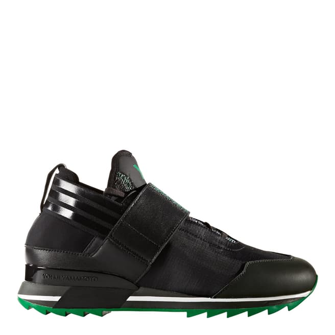 adidas Y-3 Black & Green Luminous Y-3 Qasa Elle Lace Sneakers 