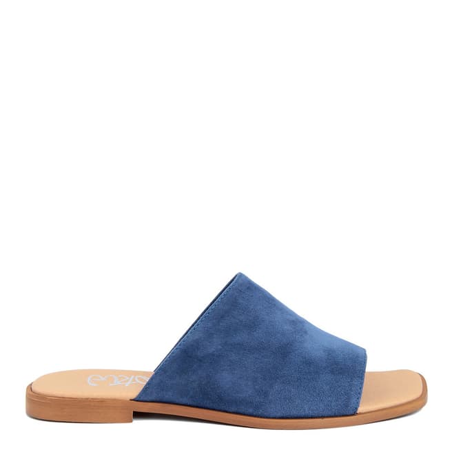 Gusto Royal Blue Suede Flat Sandals