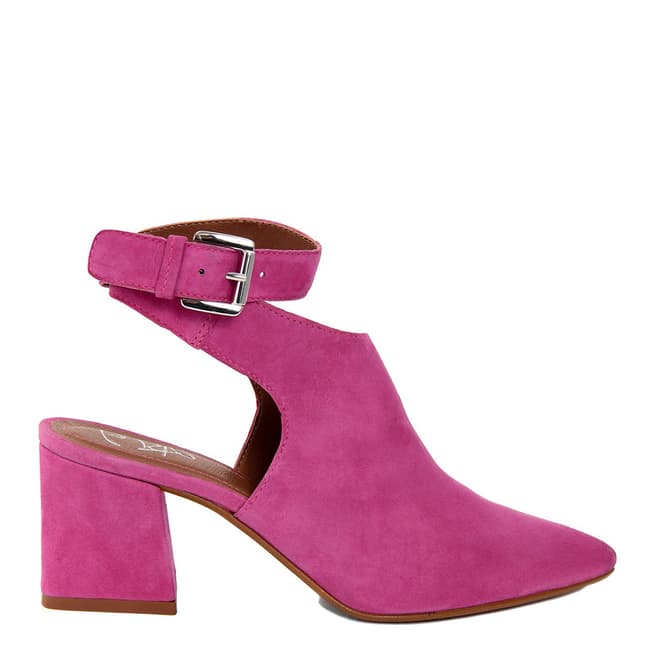 Gusto Pink Suede Violetta Slingback Heeled Sandals 