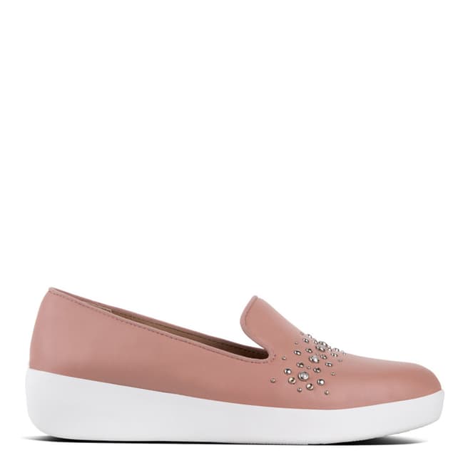 FitFlop Apple Blossom Leather Audrey Pearl Stud Loafers