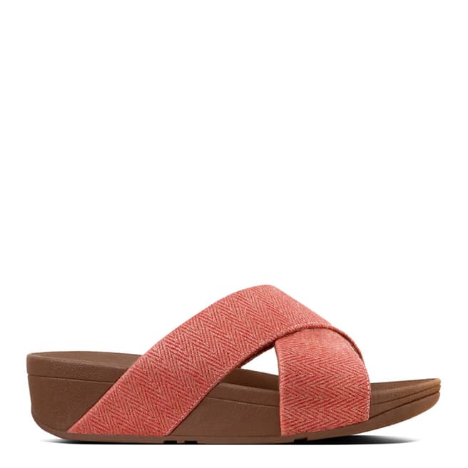 FitFlop Apple Blossom Canvas Lulu Mirage Cross-Over Sandals 