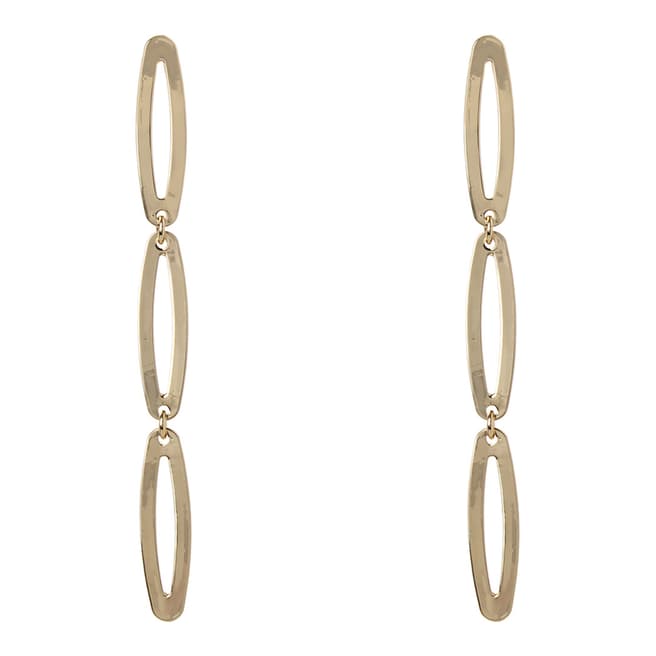 Amrita Singh Gold Tone Thin Linear Link Earrings