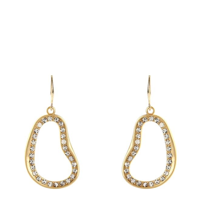 Amrita Singh Gold Tone Crystal Drop Earrings