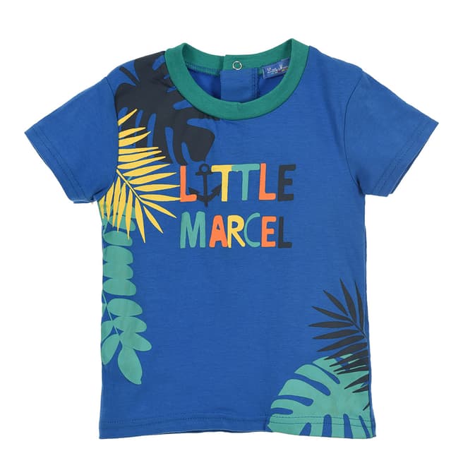 Little Marcel Kids Blue Graphic Logo T Shirt