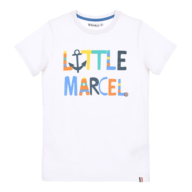 Little Marcel Kids White Logo T Shirt
