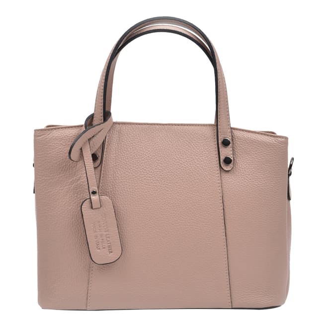 Anna Luchini Blush Leather Top Handle Bag