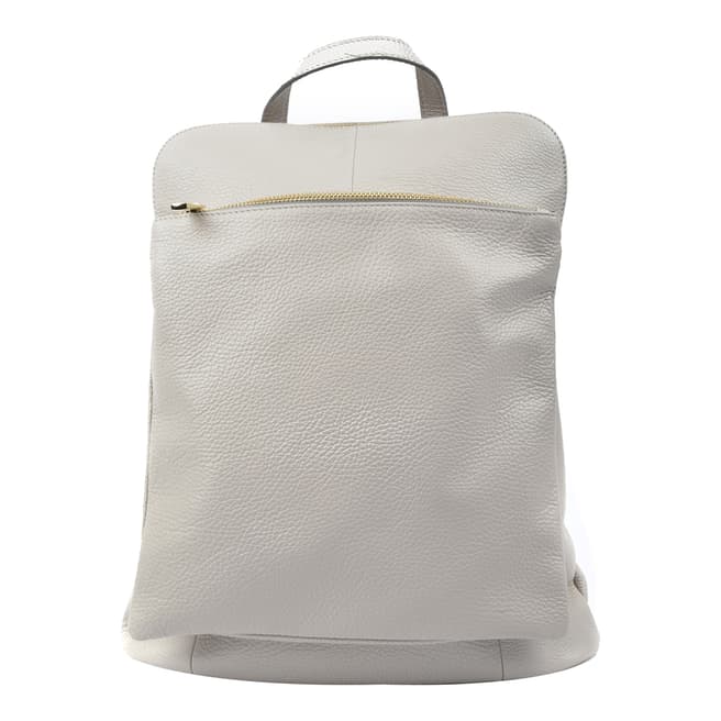 Isabella Rhea Grey Leather Backpack