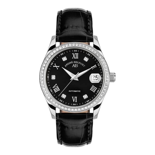 Andre Belfort Women's Black/Silver Diamond Aphrodite Watch