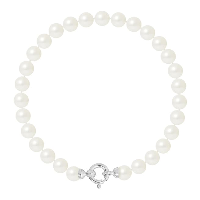 Mitzuko White Row Pearl Bracelet