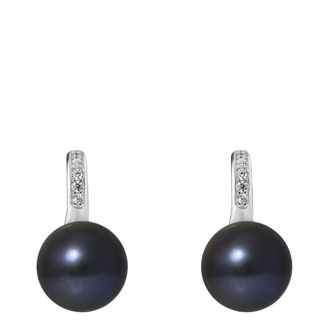Mitzuko Black Pearl Silver Earrings