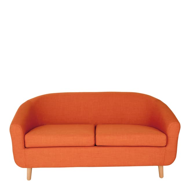 Harmony Furnishings Turin Fabric 2 Seat Sofa Burnt Orange