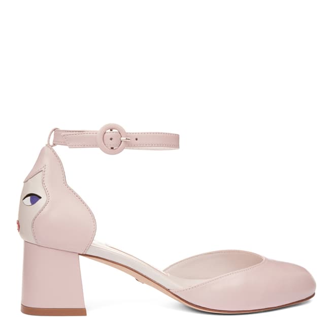Lulu Guinness Nude Rose Leather Anais Court Shoes