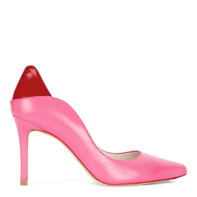 Lulu Guinness Pink Leather 2Nd Glance Lips Beatrice Court Shoes