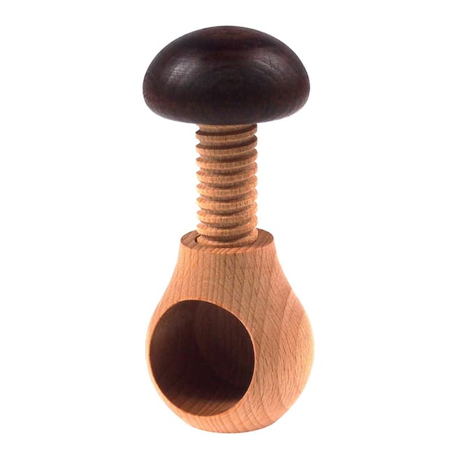 Steel Function Mushroom Shaped Wooden Nutcracker