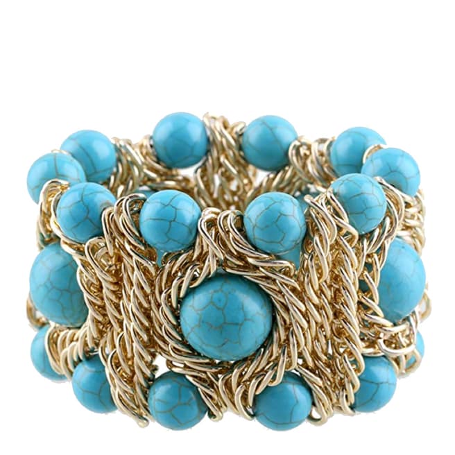 Liv Oliver Turquoise Embellished Bracelet